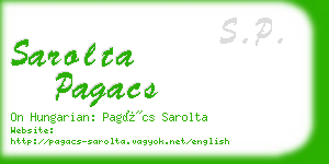 sarolta pagacs business card